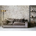 Brass floor lamp with round shade E27 diameter 30cm