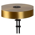 Lampadaire en laiton avec abat-jour rond E27 diamètre 30cm