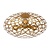 Large matt gold/brass ceiling lamp diameter 65cm with 3xE27
