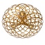 Große matte Gold/Messing-Deckenlampe Durchmesser 65cm mit 3xE27