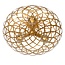 Large matt gold/brass ceiling lamp diameter 65cm with 3xE27