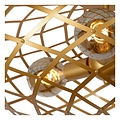 Große Deckenleuchte aus mattem Gold/Messing, Durchmesser 65 cm, mit 3xE27
