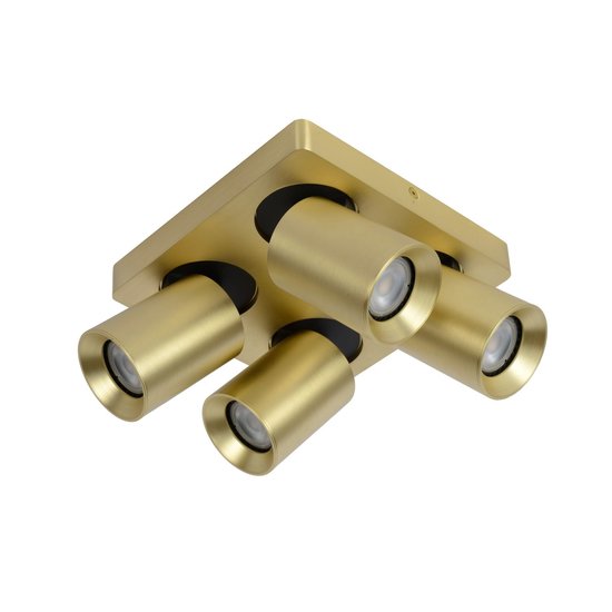 Ceiling spotlight LED Dim to warm GU10 4x5W matt gold/brass