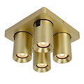 Foco de techo LED Dim to Warm GU10 4x5W oro mate/latón