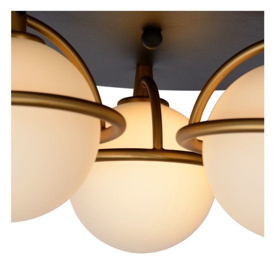 Deckenleuchte 38 cm 3xG9 IP44 für Badezimmer schwarz mit Messing