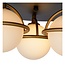 Ceiling lamp 38 cm 3xG9 IP44 for bathroom black with brass