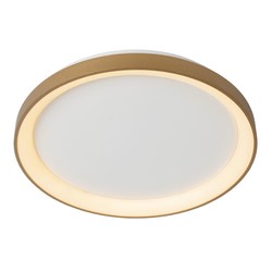 Plafonnier rond chaud or/laiton 48 cm dimmable 38W