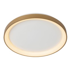 Warme ronde goud/messing plafondlamp 48 cm dimbaar 38W