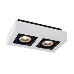 Grote LED opbouwspot-dim to-warm wit-zwart 2x12W