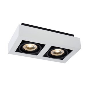 Large LED surface-mounted spot-dim-to-warm white-black 2x12W