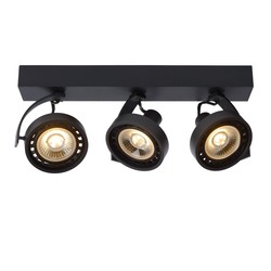 Gran LED orientable de superficie spot-dim to warm completamente negro 3x12W