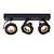 Grote richtbare LED opbouwspot-dim to-warm volledig zwart 3x12W