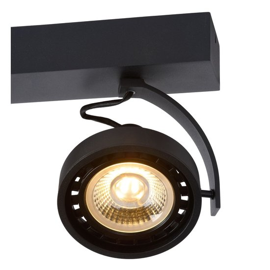 Gran LED orientable de superficie spot-dim to warm completamente negro 3x12W