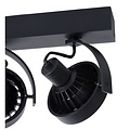 Grote richtbare LED opbouwspot-dim to-warm volledig zwart 3x12W