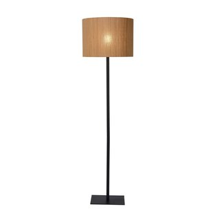 Scandinavisch hedendaagse licht hout met zwarte vloerlamp E27