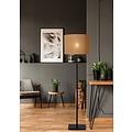 Scandinavisch hedendaagse licht hout met zwarte vloerlamp E27