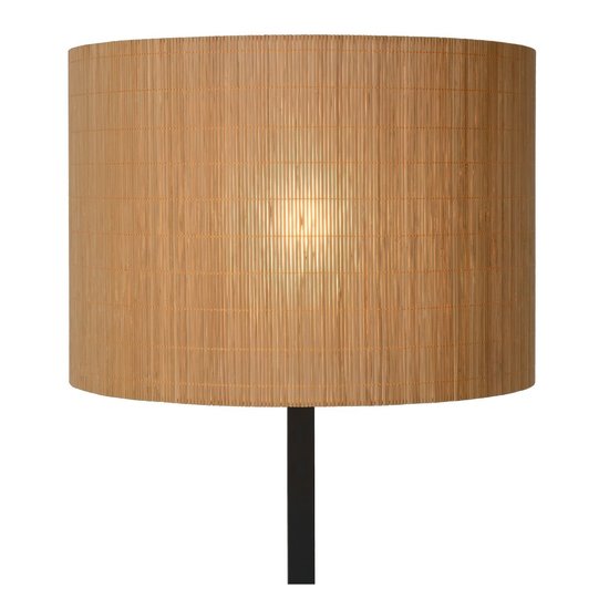 Scandinavisch hedendaagse licht hout met zwarte vloerlamp E27