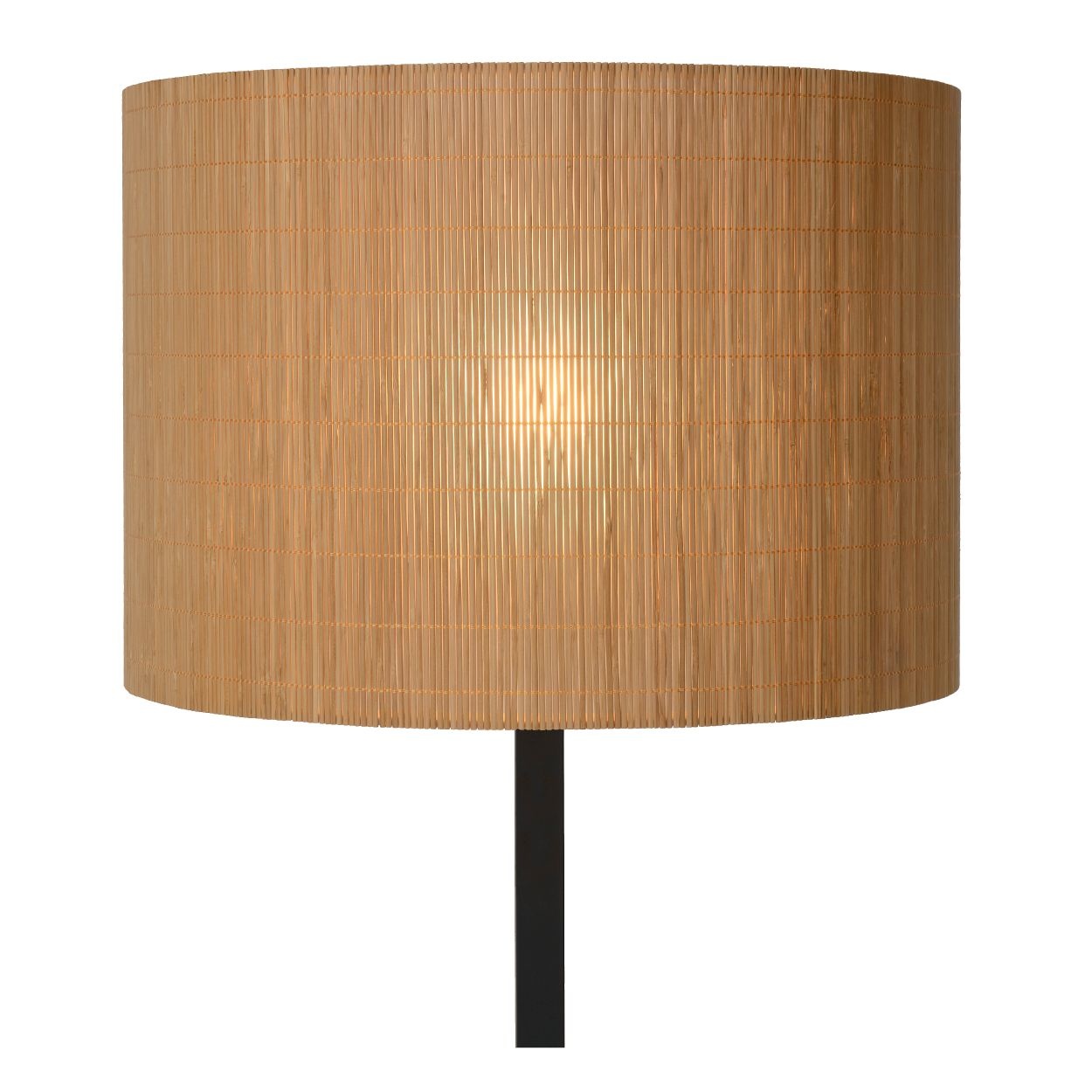 E27 helles Holz Skandinavisches Stehlampe mit zeitgenössisches | schwarzer