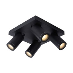 Foco de techo negro con tubos 4x5w regulable para calentar para baño IP44