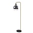 Black with brass floor lamp with fumed bulb E27