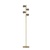 Matt gold/brass floor lamp with fumed bulbs 4xG9