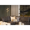 Matt gold/brass floor lamp with fumed bulbs 4xG9