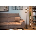 Black floor lamp with fumed balls 4xG9