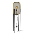 Vintage cylindrical matt gold/brass floor lamp metal wire
