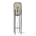 Vintage cylindrical matt gold/brass floor lamp metal wire