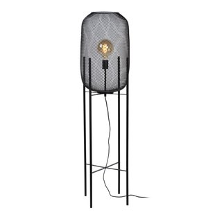 Lampadaire vintage cylindrique noir fil métal
