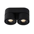 Double manoeuvrable black ceiling spotlight dimmable 2x10W 2700K
