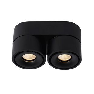 Doppelt wendiger schwarzer Deckenstrahler dimmbar 2x10W 2700K