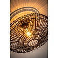 Zwarte rotan plafondlamp 56 cm E27 zwart
