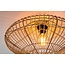 Helles Holz Rattan Deckenlampe 56 cm E27 natur