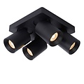 4 spots ceiling lamp tubes LED black 4x5W dim to warm