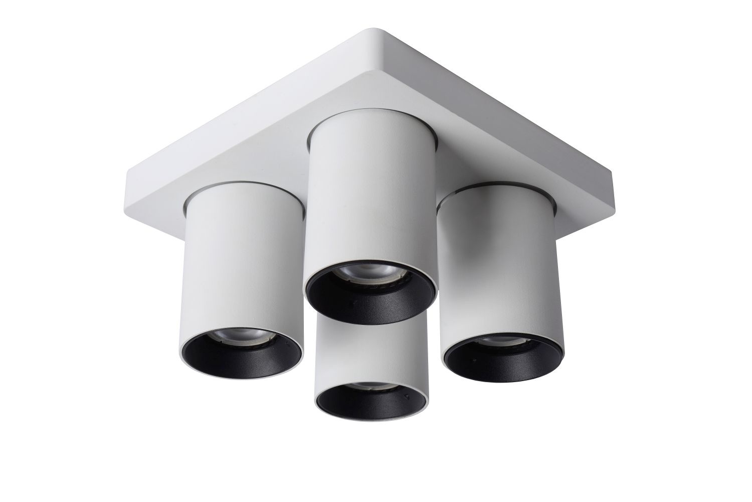 Spot de plafond noir avec tubes 4x5w dim to warm pour salle de