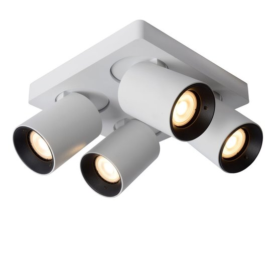 4 spots plafondlamp kokers LED wit 4x5W dim to warm