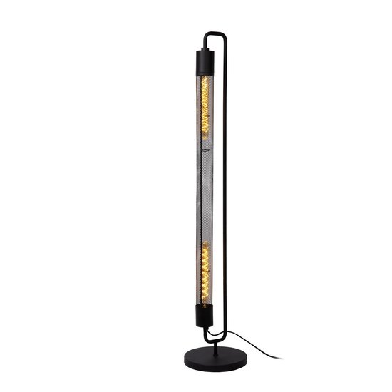 Industrielle zylindrische schwarze Stehlampe 2xE27 lange Lampe