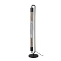 Industrielle zylindrische schwarze Stehlampe 2xE27 lange Lampe