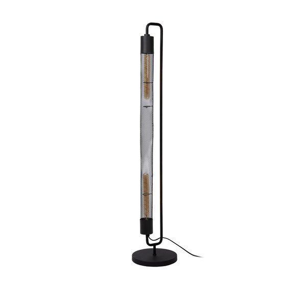 Industrielle zylindrische schwarze Stehlampe 2xE27 lange Lampe