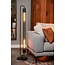 Industrial cylindrical black floor lamp 2xE27 long lamp