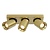 Brass ceiling spotlight LED with 3 adjustable tubes dim to warm