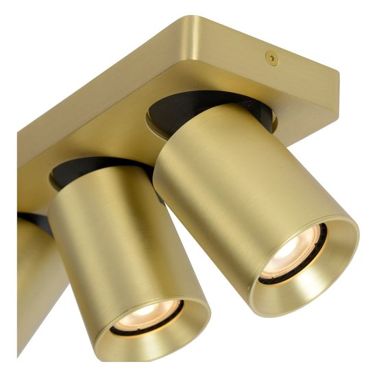 Spot de plafond LED en laiton avec 3 tubes réglables pour chauffer