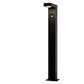 Design schwarzer Gartenmast mit Bewegungssensor