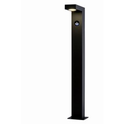 Design black garden pole with motion sensor