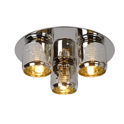 Modern luxurious chrome ceiling lamp 38 cm Ø 3xG9