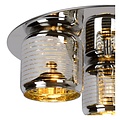 Moderne luxuriöse Chrom-Deckenleuchte 38 cm Ø 3xG9