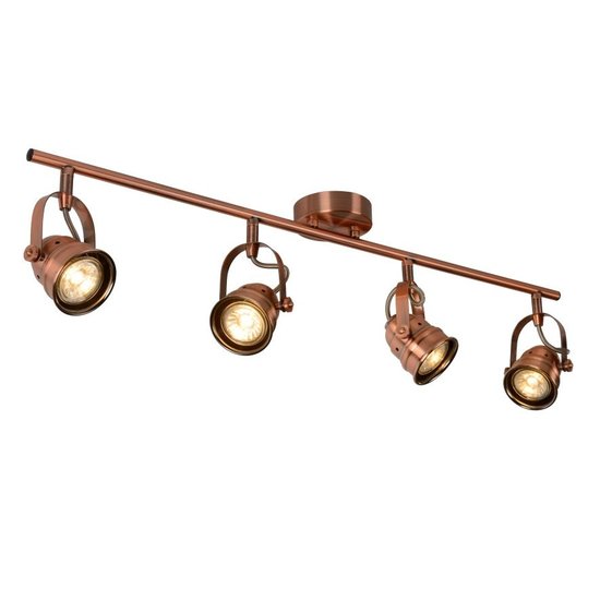 Rural dark copper ceiling spot with spots GU10 4x5W 2700K