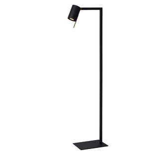 Lampe de lecture sur pied noire sophistiquée avec 1x GU10