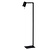 Refined black standing reading lamp with 1x GU10